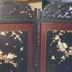 Japanese Inlaid Pearl Screen Divider 