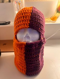 Orange and purple ski mask/baklava