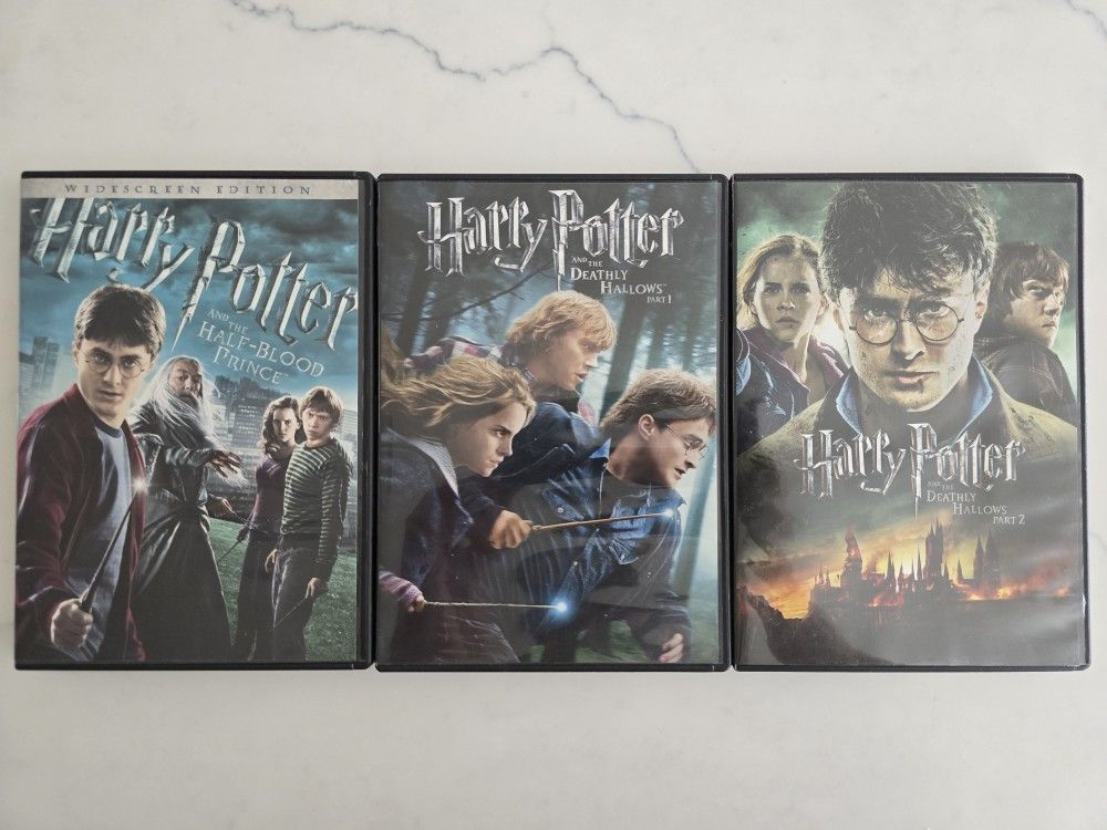 Harry Potter DVDs (6, 7 Pt. 1, 7 Pt.2)