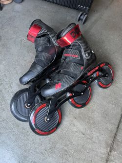 K2 SKATE Redline 125 C Black/Red Inline Skates Size 9 men’s