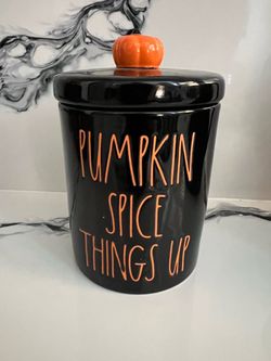 Rae Dunn Pumpkin Spice Things Up Storage Jar