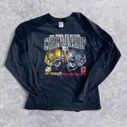 2008 Allstate BCS National Championship LSU Tigers vs Ohio State Buckeyes Long Sleeve T-Shirt Gildan XL