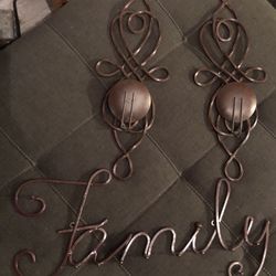 Candle Holder And Family Sign With 🪝