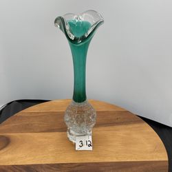 Murano Style Green Vase