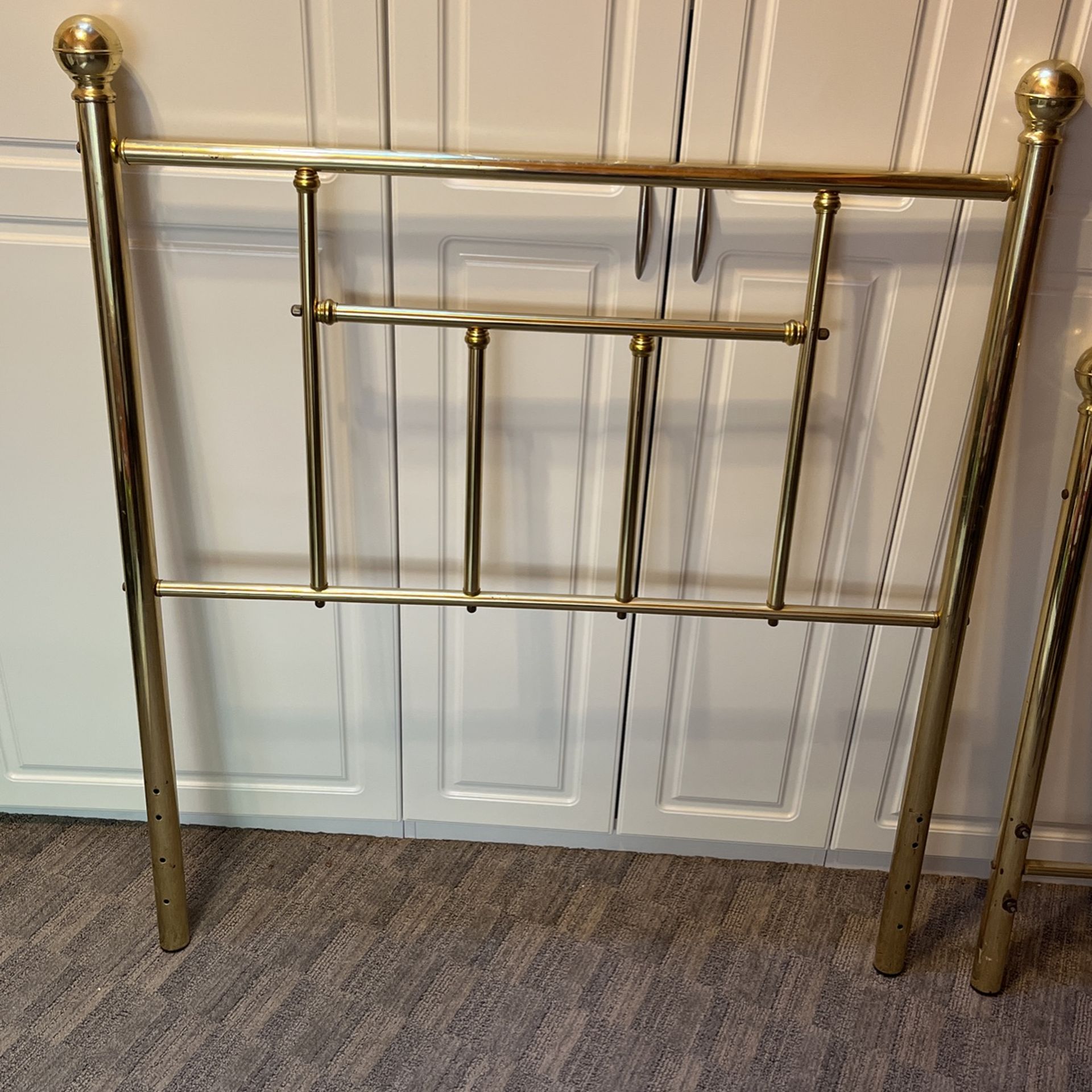 Twin Size Brass Head And Footboards