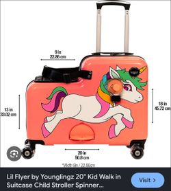 Unicorn Riding Suitcase