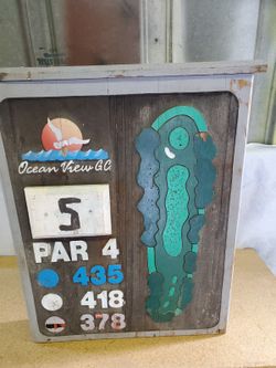 Ocean View Golf Course #5 Hole Sign