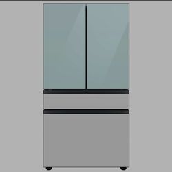 Samsung - Bespoke 29 Cu. ft 4-Door French Door Refrigerator with Beverage Center - Morning Blue Glass