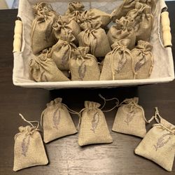 Lavender Sachets Filled With Fragrant Lavender Buds. 