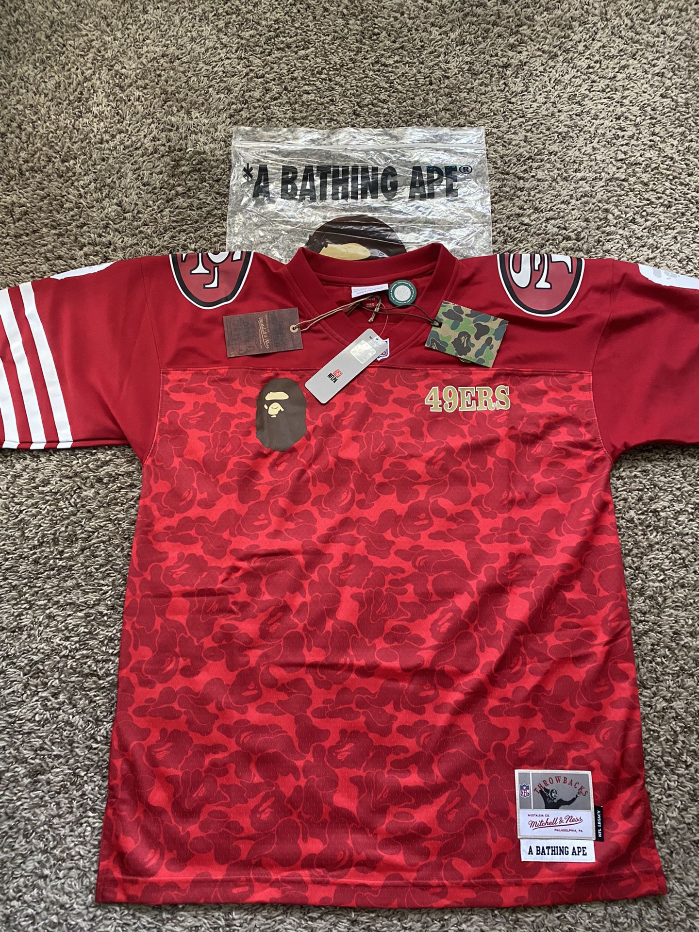 BAPE X Mitchell & Ness NFL San Francisco 49ers Legacy Jersey for Sale in  San Rafael, CA - OfferUp