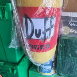 Simpsons duff stuffed beer bottle