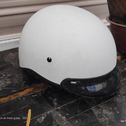 Plain Hard White Bikers Helmet 