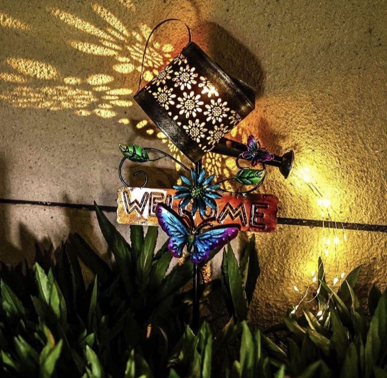 Solar Watering Can, Solar Lights Outdoor Garden Decor Waterproof Metal Solar Stakes Lights Decorative for Landscap, Patio, Yard, Pathway, Walkway or M
