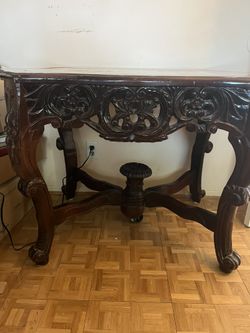 Mahogany Marble Table