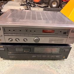 JVC RX-307TN digital synthesizer and JVC XL-M401 Compact Disc Automatic Changer