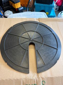 Round Slotted Sump Basin Cover / Sump Pump Pit Lid – Black Plastic