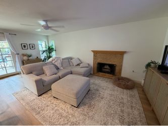 Ashley Furniture Sectional + Ottoman | Pet Friendly Fabric | Excellent Condition