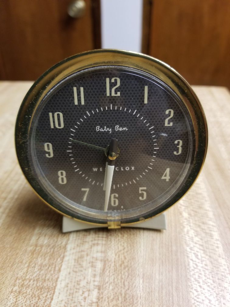 Vintage Westclox Baby Ben Wind Up Alarm Clock