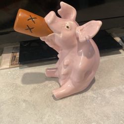Ceramic Boozing pig 