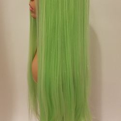 Lace Front Wig Green Straight BRAND NEW