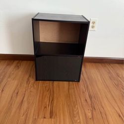 Gymax Nightstands Side End Table Storage Cabinet Shelf Living Room Black 