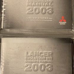 2003 Mitsubishi evolution owners manual original