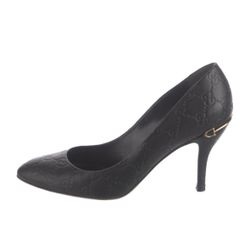 Gucci Horsebit Accent Leather Pumps
