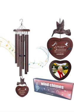 Healing Journey 32-Inch Memorial Wind Chimes for Outside – A Graceful Set of Sympathy Wind Chimes with S-Hook for Easy Hanging, Perfect As A Garden De