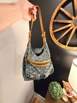 LOUIS VUITTON Monogram Vintage Y2K Denim Blue Buggy GM Shoulder Bag
