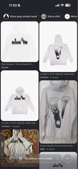 Vlone Hawk Em hoodie XL