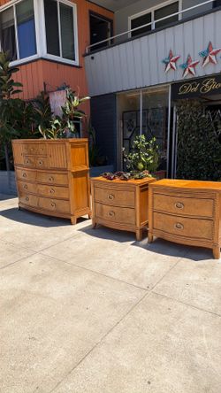 Antique beautiful Dresser with Two nightstands