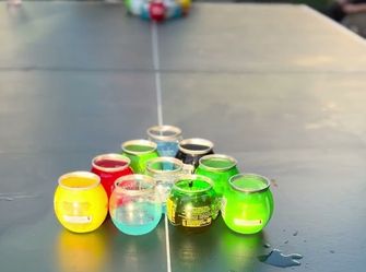 Colorful Round Glass Votive Candle Holders