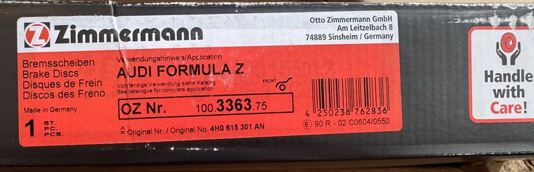 Zimmerman Rotors And Brake Pads