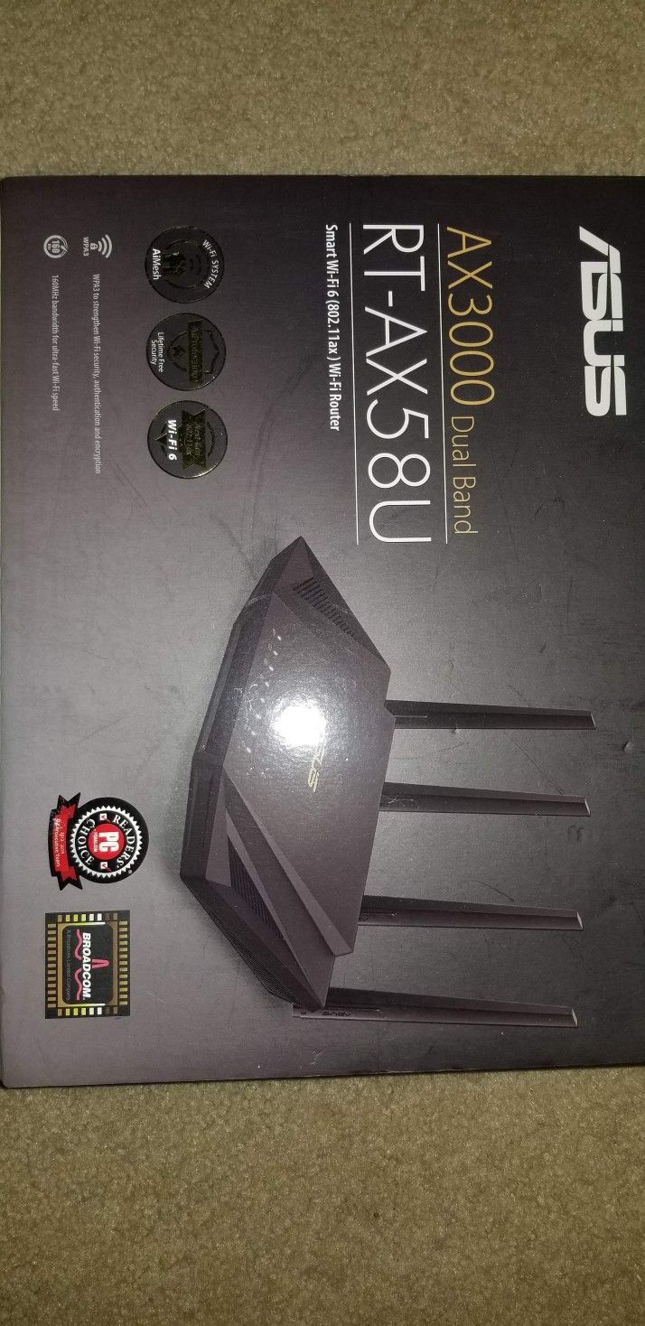 ASUS RT-AX58U AX3000 Dual Band Wifi Router 