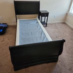 Twin Bed With Box Spring, Night Stand And Small Dresser