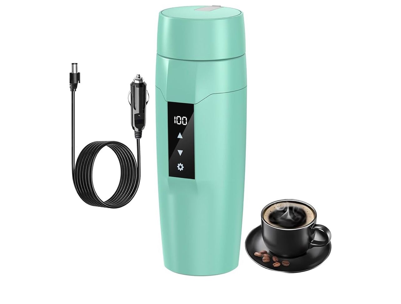 Portable 12V Car Kettle Boiler, Small Travel Kettle, 80W Fast Water Heater, M...