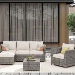 Patio Sofa Set High Quality Fully Assembled In The Box Deep Seating Cushions Three Colors Available 🆕🛺🚚🆕