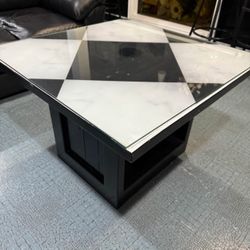 Black Wood Table – Removable Top
