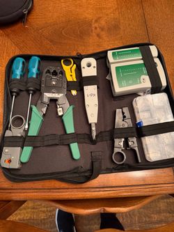 Cable crimp and test kit - Coax and Twisted Pair