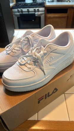 Fila White Low-Top Sneakers with Box