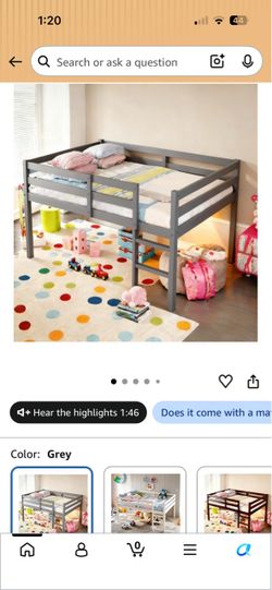 Kids twin loft bed