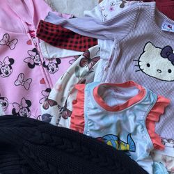 Grab bag 33 Toddler Items Bundle Disney, Cat & Jack, TJ Maxx, Marshalls, Hello Kitty, Dresses, Shorts, Tops