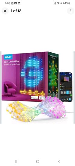 Govee Curtain Lights - Dynamic DIY Light Art Canvas 520 RGBIC LEDs, 107 Scenes