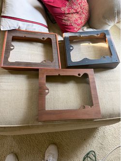 Three vintage turntable plinths (bases)