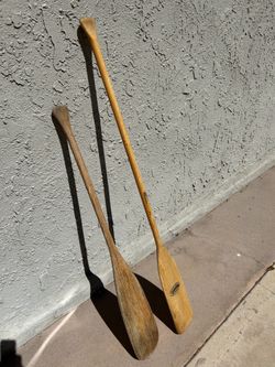 Wooden boat paddles