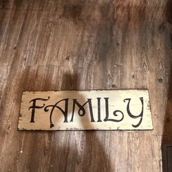 Large Wooden Family Sign