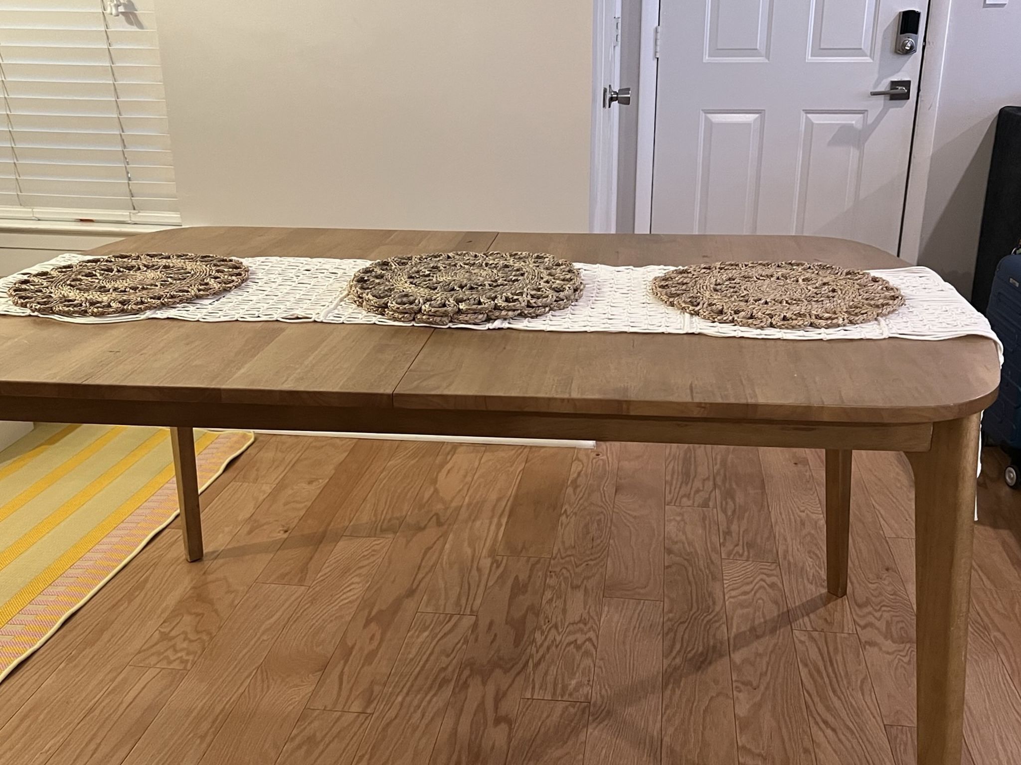 Astrid MidCentury Dining Table with Extension Leaf Natural Project