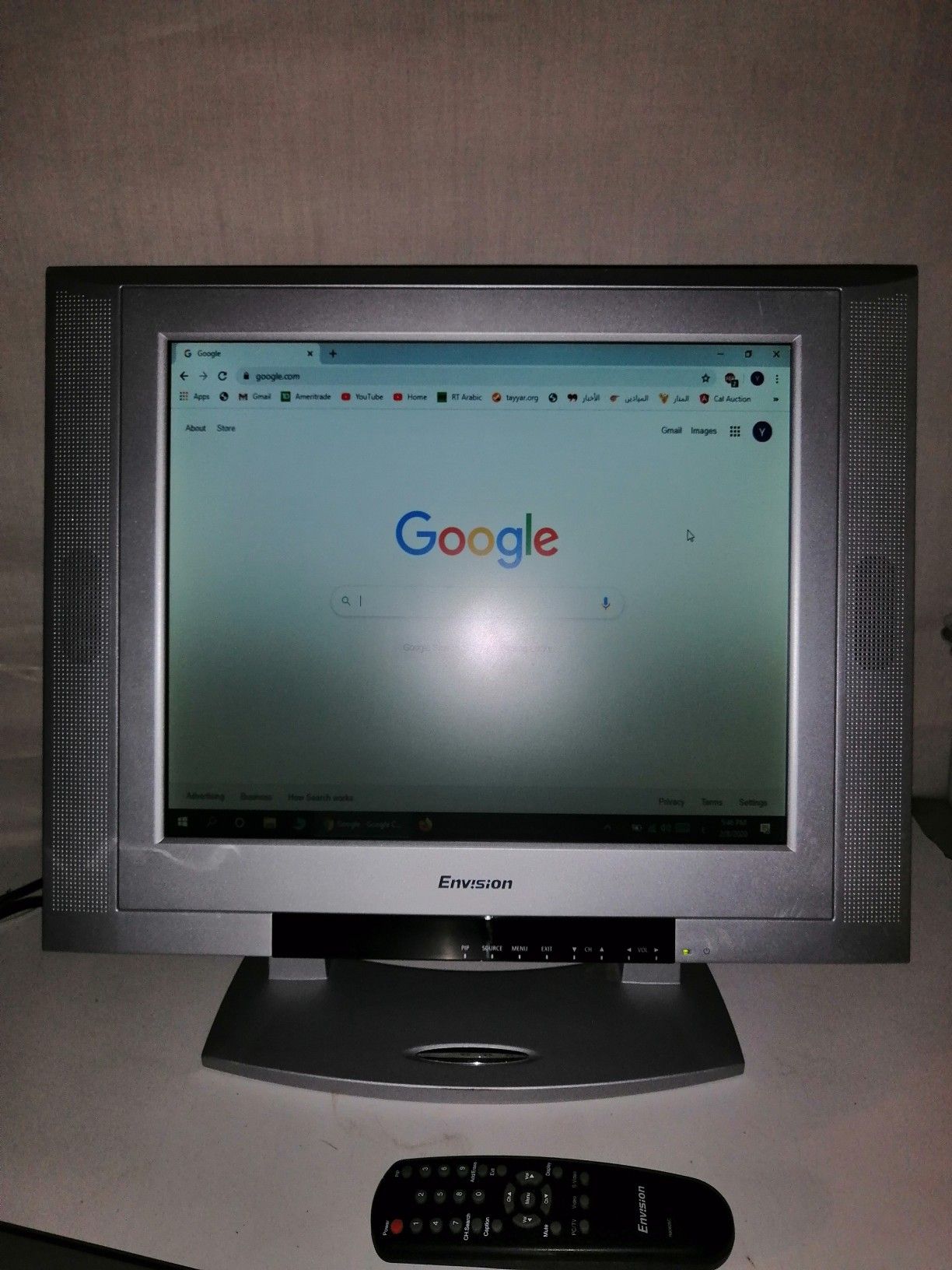 Envision EN-7500 17" TV & LCD Flat Panel Monitor w/ Built-in Stereo Speakers, TV Tuner, PIP, with Remote