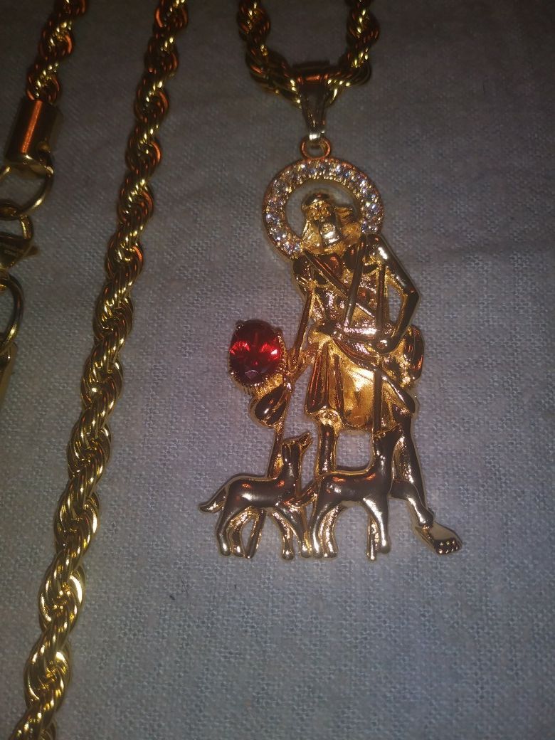 14k gold filled san lazaro necklace