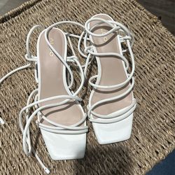 White Aldo Heels